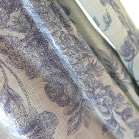 Lauren Conrad spring Blue sea mist n blue floral swing sleeve blouse XXL - Picture 6 of 6